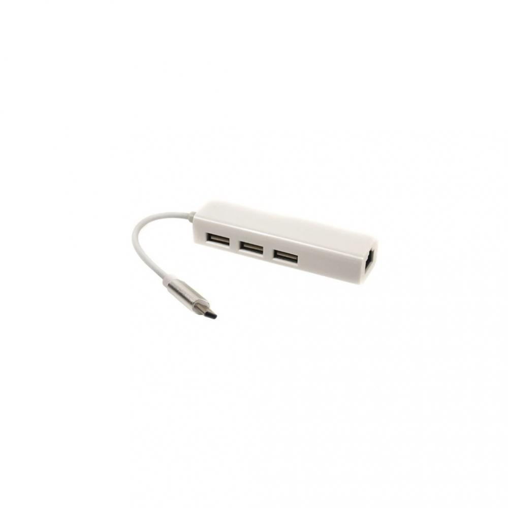 PowerPlant USB 3.1 Type-C, 3 USB 2.0 + Ethernet (CA910397) - зображення 1
