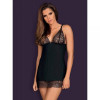 Obsessive Chiccanta chemise & thong black L/XL (410582) - зображення 2