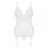 Obsessive Корсет Obsessive 810-COR-2 corset & thong white S/M (410867) - зображення 2