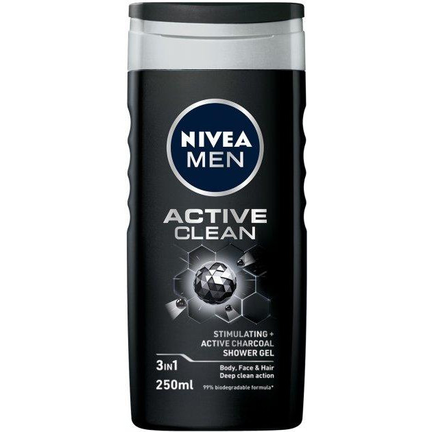 Nivea Гель для душу  MEN Активне Очищення 250 мл (6001051000692/4006000009421) - зображення 1