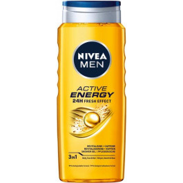 Nivea Гель для душу  Men Active Energy 3 в1 для тіла, обличчя, волосся 500 мл (4005900824486/4005900830784