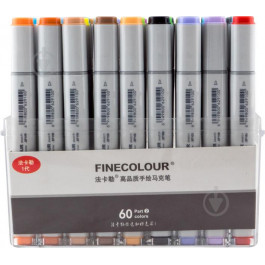 Finecolour Набор двусторонних маркеров  Sketchmarker 60 цветов EF100-TB60 разноцветный