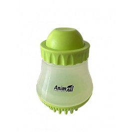 AnimAll Масажна щітка  Groom для собак і кішок з дозатором Зелена (2000981200350)
