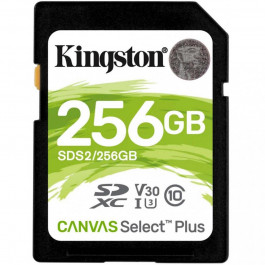 Kingston 256 GB SDXC Class 10 UHS-I U3 Canvas Select Plus SDS2/256GB
