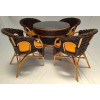 CRUZO Набір плетених меблів  Марія кавовий столик із ротанговими кріслами (kk0030) - зображення 5