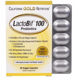 California Gold Nutrition Пробиотики, LactoBif Probiotics, , 100 млрд, 30 капсул