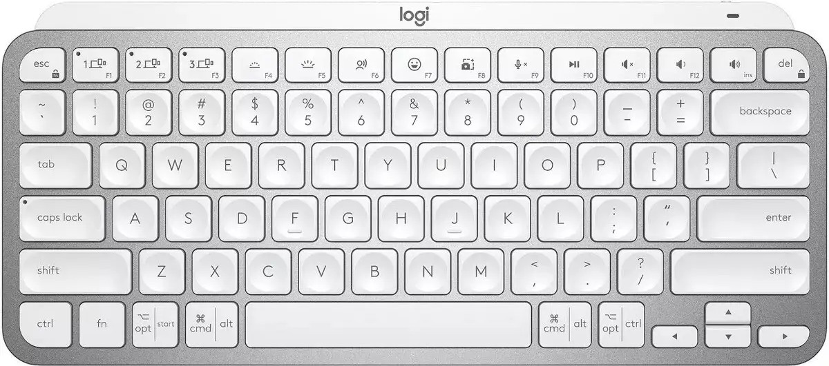 Logitech MX Keys Mini For Mac Wireless Illuminated Pale Grey (920-010389) - зображення 1