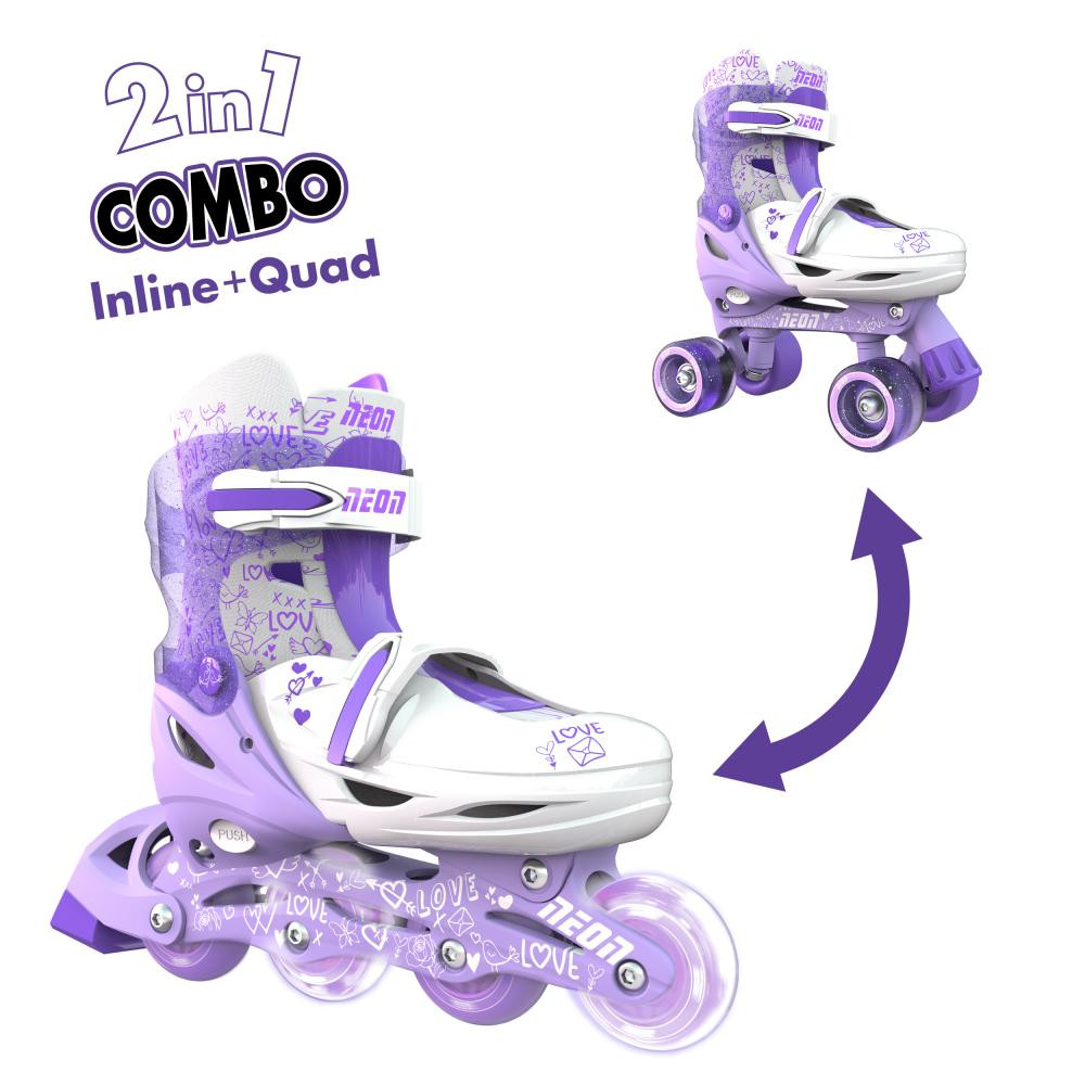 Neon Combo Skates / размер 30-33 purple (NT09L4) - зображення 1