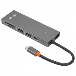 HiSmart USB-C to 1xHDMI, 2xUSB3.0, SD/TF (CA913459)