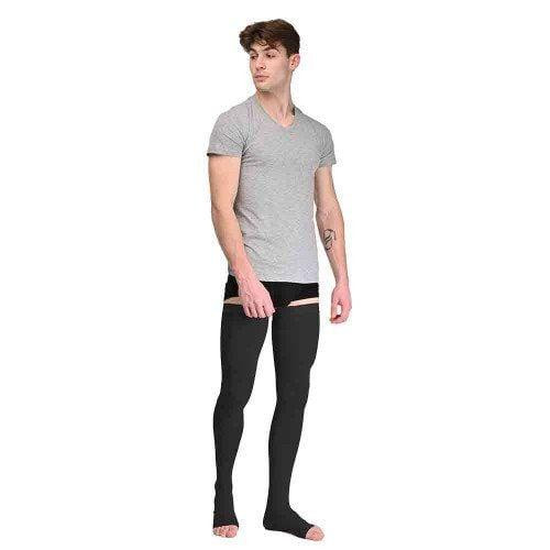 Soloventex Компресійні панчохи для чоловіків COMFORT з відкритим носком бежеві, 2 клас, 23-32 мм рт.ст. (зріст  - зображення 1