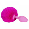 You2Toys Анальна пробка із помпоном Pink Colorful Joy Bunny Tail Plug, силікон (518212) - зображення 2