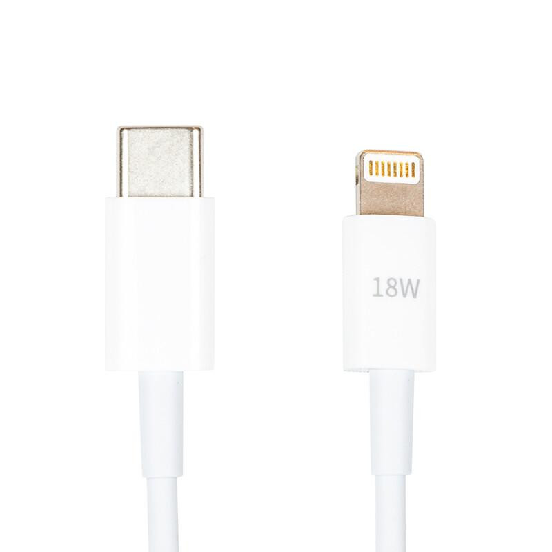 PowerPlant USB-C - Lightning 18W White 1м (CA913268) - зображення 1