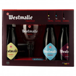Westmalle Пиво  Tripel+Dubbel+Extra 3 х 0,33 л + келих, 1 шт (5412343002019)