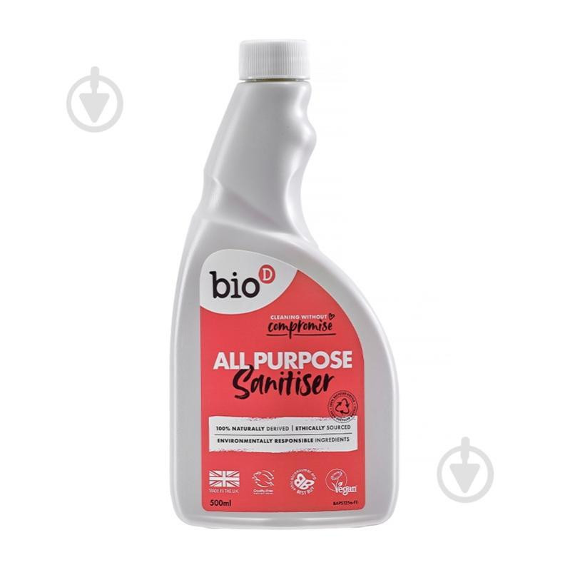 Bio-D Органічний миючий засіб для очищення і нейтралізації запаху  All Purpose Sanitiser Spray/Refill, без - зображення 1