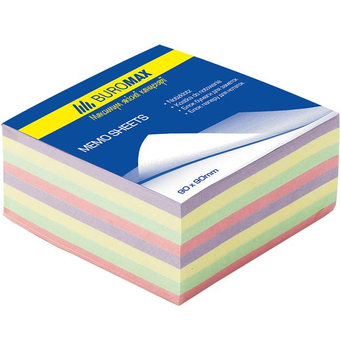 BuroMax Блок бумаги для записей  Декор BM.2284, 90х90х40 мм, 500 лист, склеенный - зображення 1