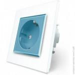 Livolo белый голубой стекло (VL-C7C1EU-11/19) - зображення 1