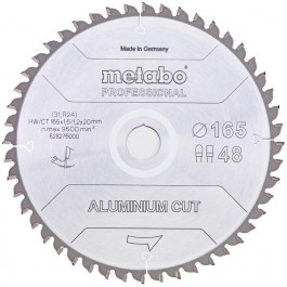   Metabo Пильний диск  Aluminium cut Prof HW/CT 165х1.6/1.2x20, Z48