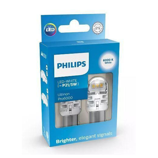 Philips P21/5W LED White Ultinon Pro6000 12В (11499CU60X2) - зображення 1