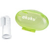 AKUKU Силіконова зубна щітка та масажер для ясен  зелений чохол (A0264) - зображення 1