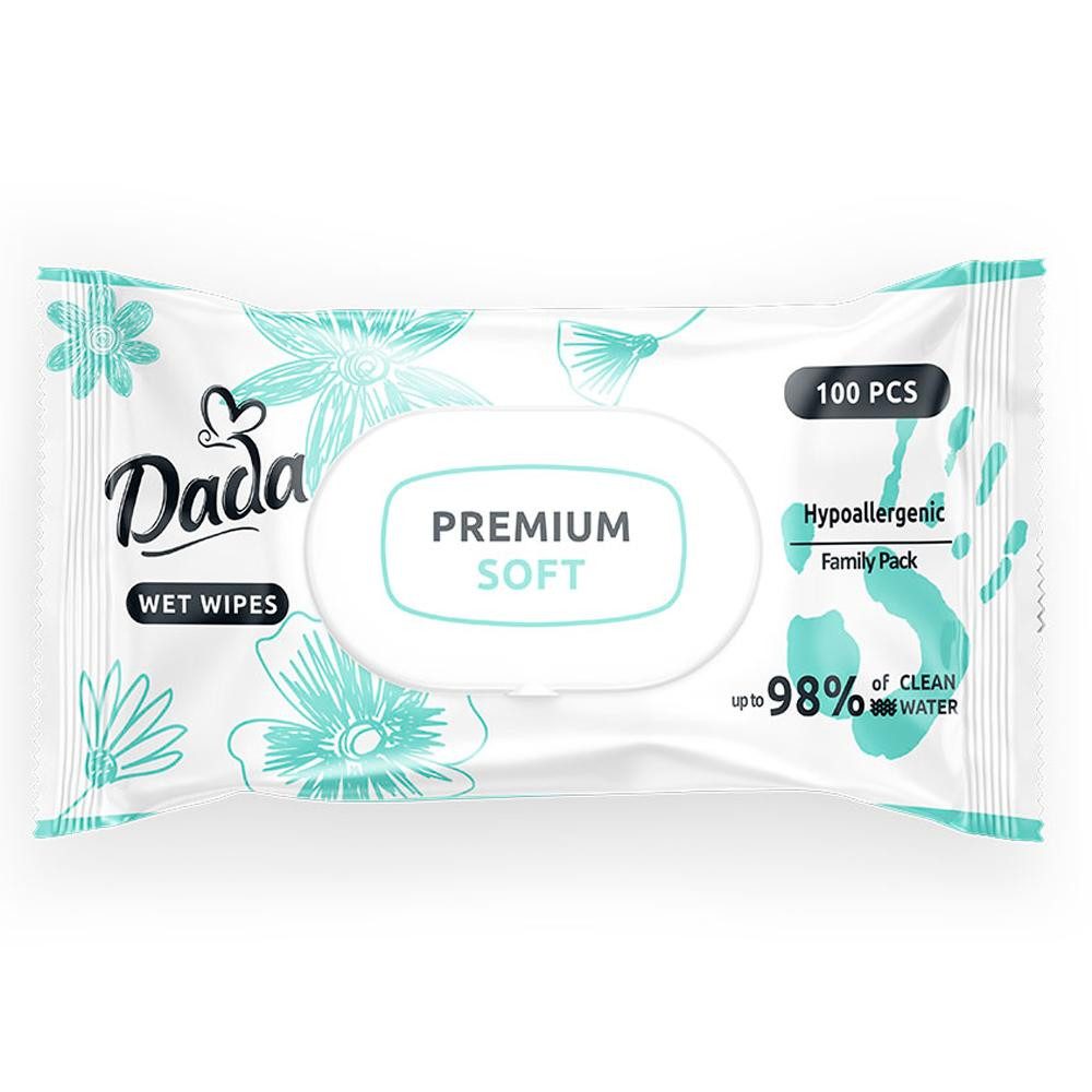 Dada Вологі серветки Premium Soft, 100 шт. 4823071659757 - зображення 1