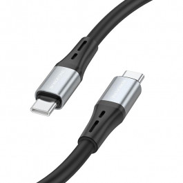 Borofone BX88 Solid 60W silicone charging data cable for Type-C to Type-C Black (BX88CCB)