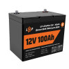 LogicPower LiFePO4 для ИБП 12V 12,8V - 100 Ah 1280Wh Smart BMS 100А с BT пластик (20197) - зображення 1