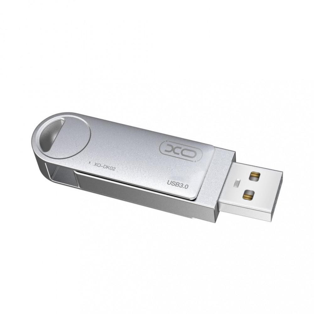 XO 64 GB DK02 USB 3.0 Silver - зображення 1