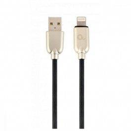 Cablexpert Premium Rubber Apple Lightning Black 1m (CC-USB2R-AMLM-1M)
