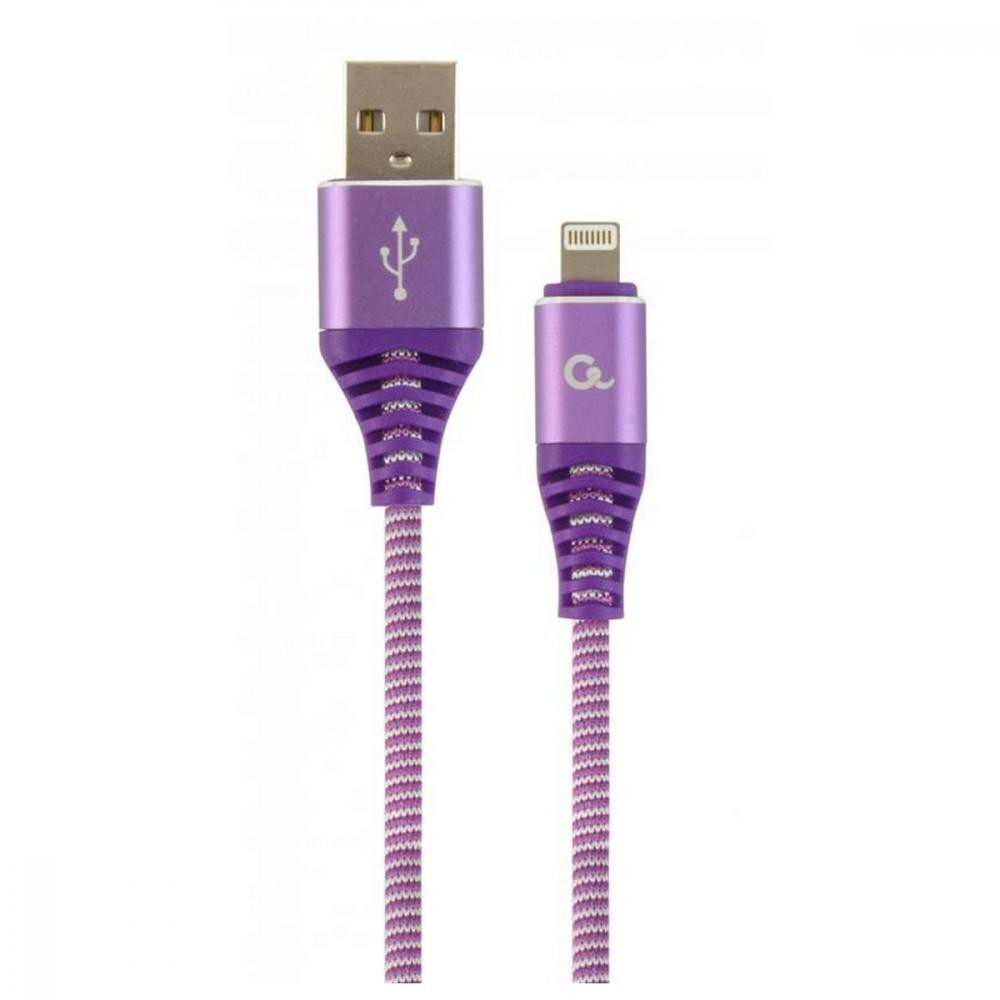 Cablexpert Premium USB/Apple Lightning Purple 2m (CC-USB2B-AMLM-2M-PW) - зображення 1