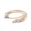 Cablexpert USB2.0 AM/Apple Lightning/Micro-BM/Type-C Gold 1m (CC-USB2-AM31-1M-G) - зображення 4