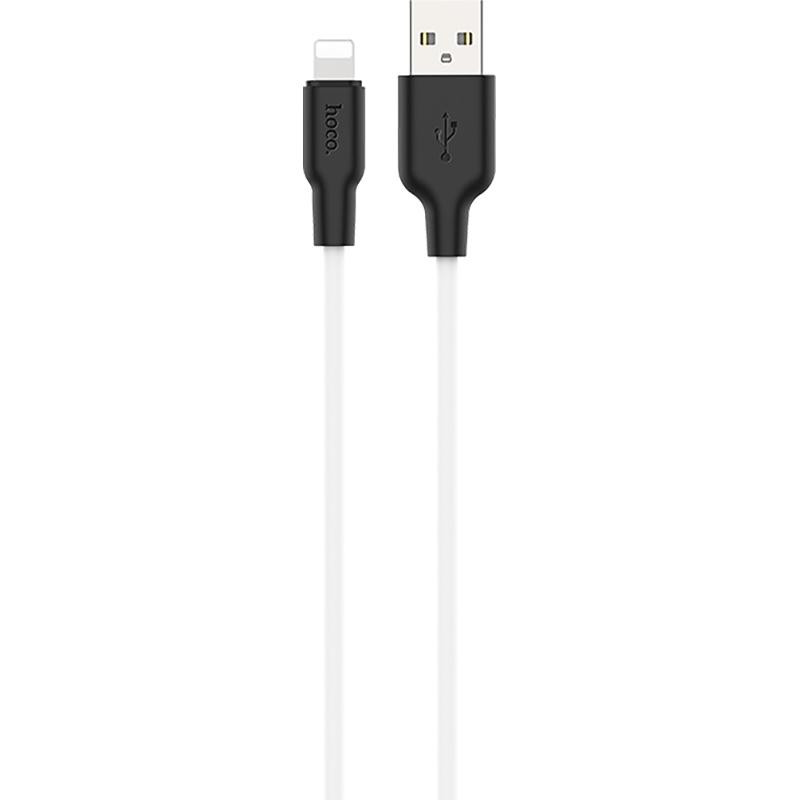 Hoco X21 Plus USB-A to Lightning 1m Black/White (6931474711816) - зображення 1