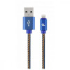 Cablexpert Premium Denim Apple Lightning Blue 2m (CC-USB2J-AMLM-2M-BL) - зображення 1