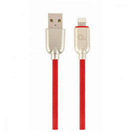 Cablexpert Premium Rubber Apple Lightning Red 2m (CC-USB2R-AMLM-2M-R)