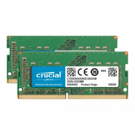Crucial 64 GB (2x32 GB) SO-DIMM DDR4 2666 MHz (CT2K32G4S266M)