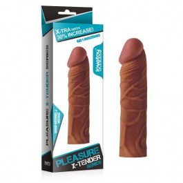 LoveToy Pleasure XTender Penis Sleeve Brown Add 2" (6452LVTOY158)