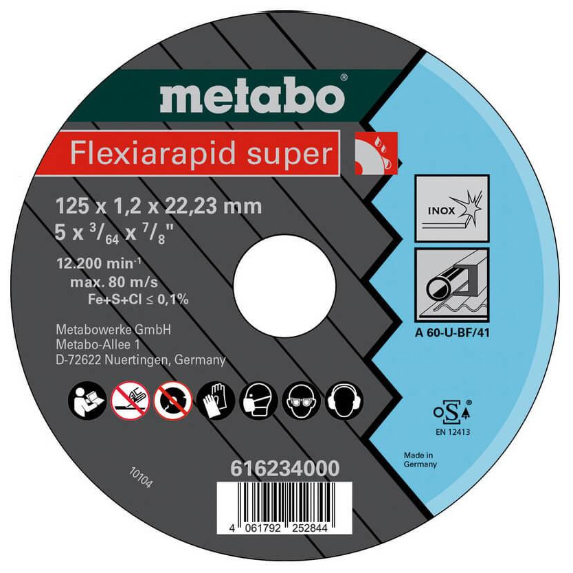 Metabo Flexiarapid super 125x1,2x22,23 мм Inox, TF 41 (616234000) - зображення 1