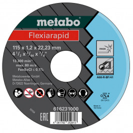   Metabo Flexiarapid 115x1,2x22,23 мм Inox, TF 41 (616231000)