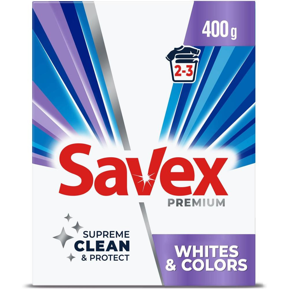 Savex Пральний порошок  Whites Colors 400 г (3800024013133) - зображення 1