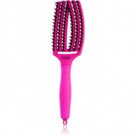 Olivia Garden Fingerbrush ThinkPink пласка щітка з нейлоновими й кабанячими щетинками Neon Violet 1 кс