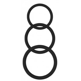 Chisa Novelties Набор из 3 эрекционных колец Get Lock Magnum Force Cock Ring, черный (759746017765)
