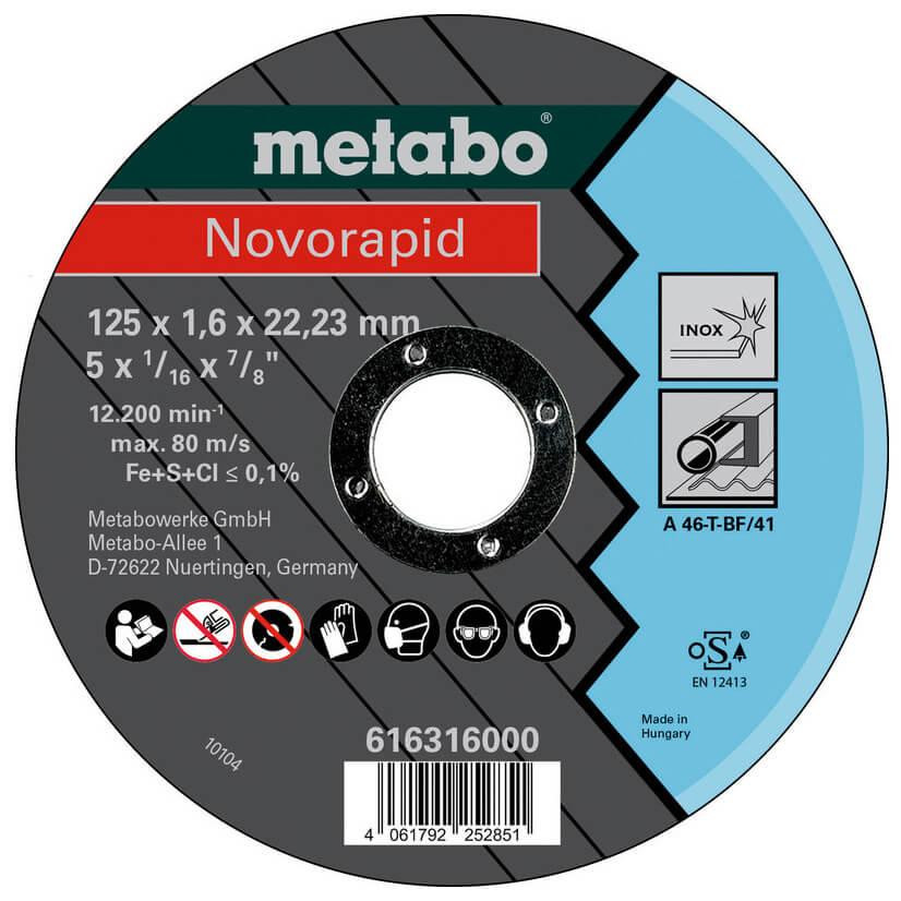 Metabo Novorapid 125x1,6x22,23 Inox, TF 41 (616316000) - зображення 1
