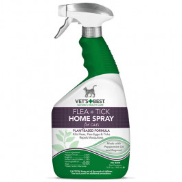 Vet's Best Flea+Tick Home Spray For Cats - спрей от блох и клещей 945 мл (vb10526)