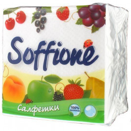Soffione Салфетки столовые 33х33 см белые 100 шт. (4820003833674)
