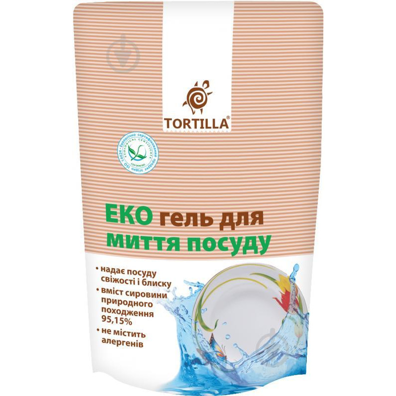 Tortilla Эко гель для мытья посуды 500 мл сменный блок (4820178060974) - зображення 1
