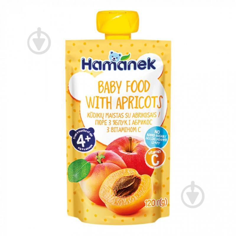 Hamanek Пюре яблоко с абрикосом 120 гр - зображення 1