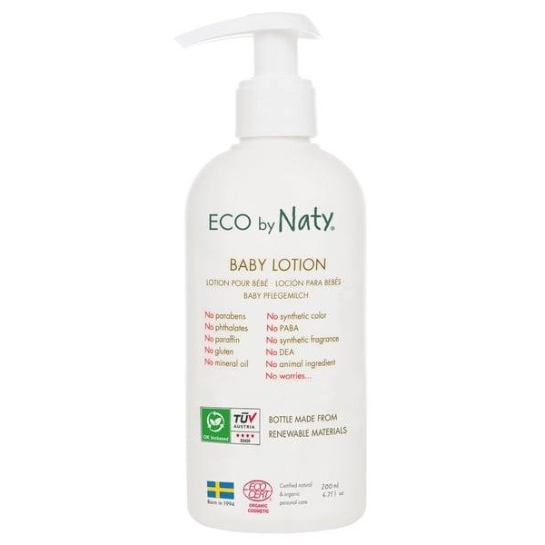 Eco by Naty Органический детский лосьон для тела  Eco Baby Lotion с органическим алоэ вера, 200 мл - зображення 1