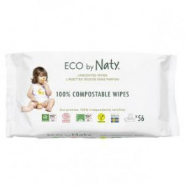 Eco by Naty Детские влажные экосалфетки  Sensitive Wipes без запаха, 56 шт