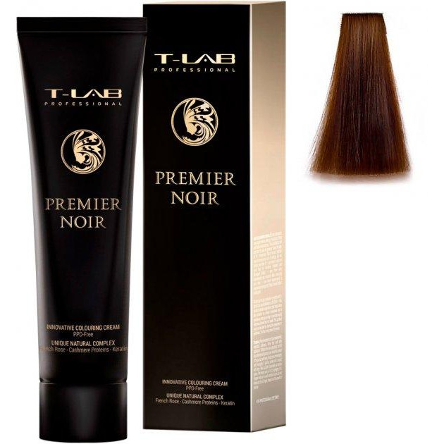 T-LAB Professional Крем-краска  Premier Noir Innovative Colouring Cream 7.24 Iridescent copper blonde, 100 мл - зображення 1