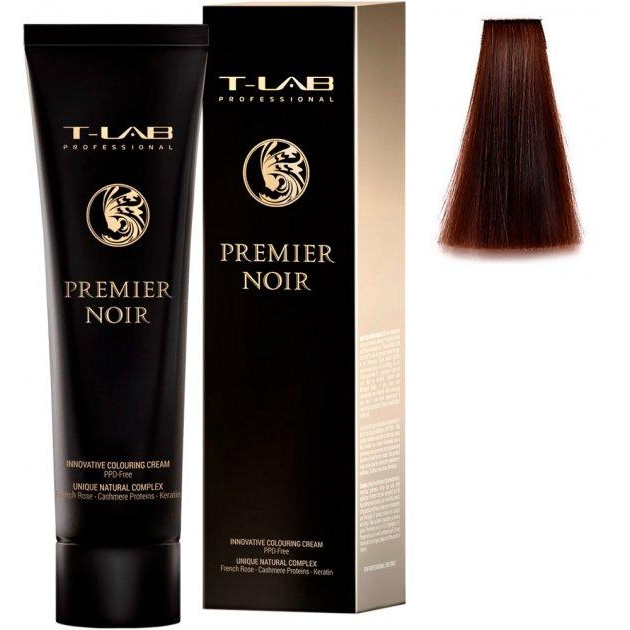 T-LAB Professional Крем-краска  Premier Noir Innovative Colouring Cream 5.42 Light copper iridescent brown, 100 мл - зображення 1
