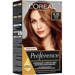 L'Oreal Paris Краска для волос L’ Recital Preference 6.35 Гавана Светлый янтарь (3600520248967)